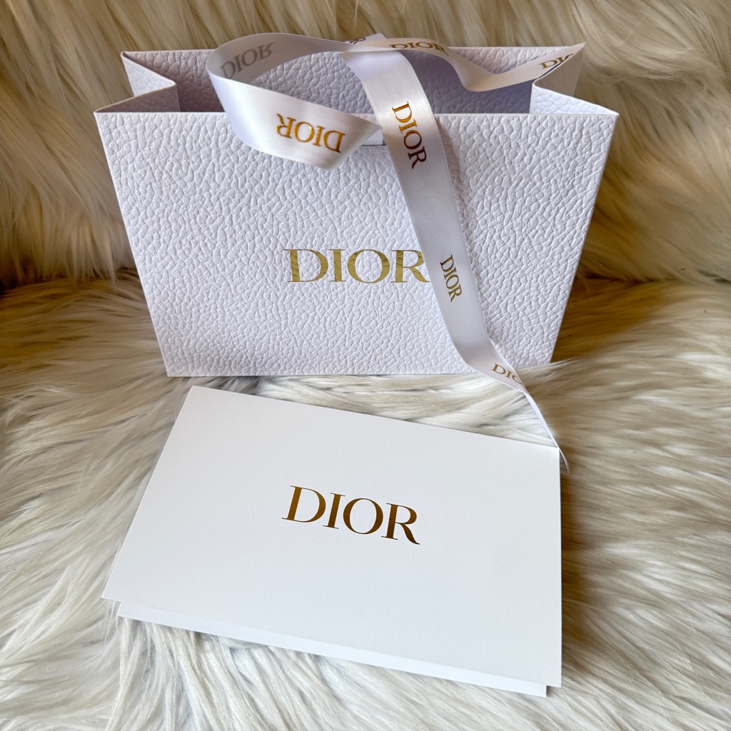 Dior Small GiftShopping Bag With Gift Card And Ribbon Luxury